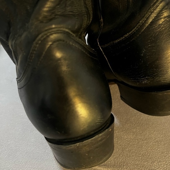 Vintage Resistol Ranch men\'s leather western boot size 9 black leather main image 10